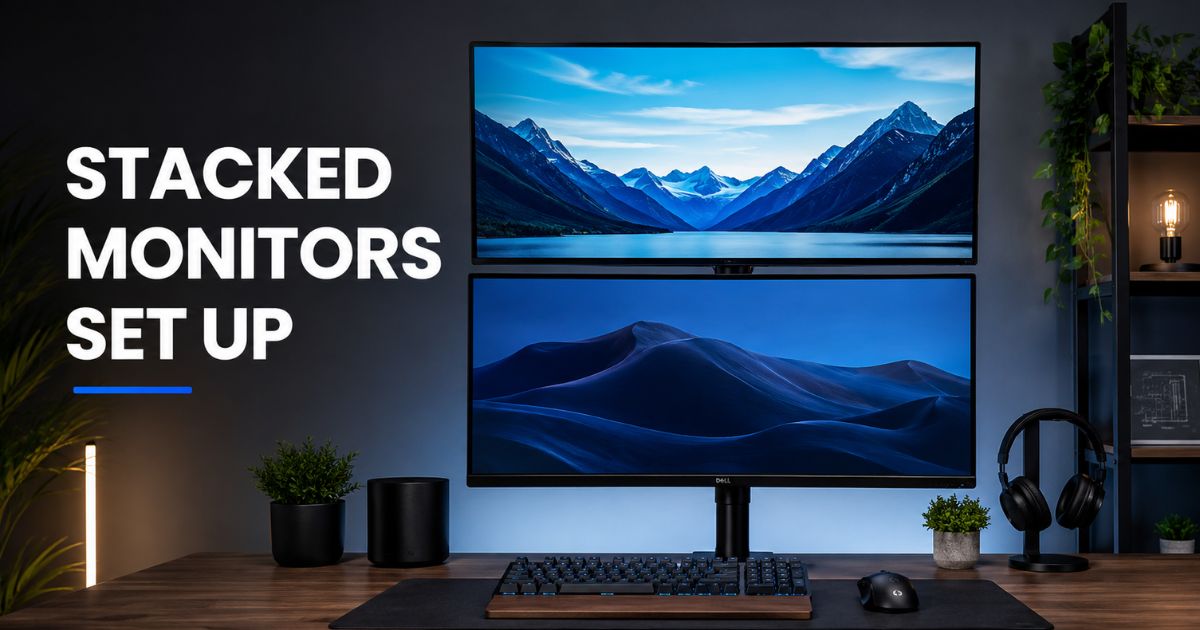 Stacked Monitors Set up